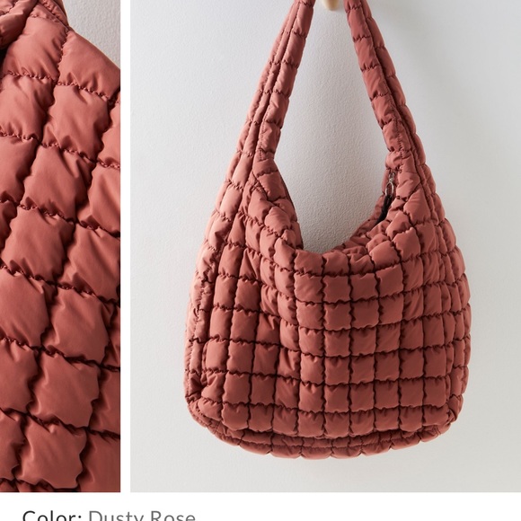 BNWT 💫SOLD OUT in DUSTY ROSE Free People Movement Quilted Carryall 🥀 - Picture 6 of 9
